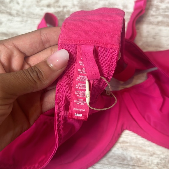 SKIMS Woven Shine Underwire Bra 40DD Pink NWT - Picture 3 of 5